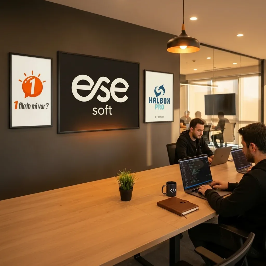 esesoft ofisi - geliştirici ekibi çalışmakta